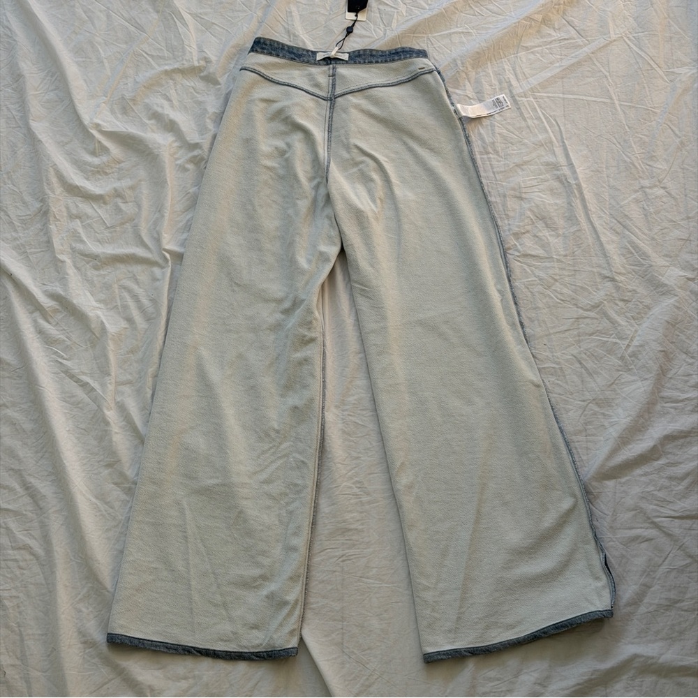 NWT Rag & Bone Miramar Raily High Rise Wide Leg Viral Sweatpant Jean Size 24 - Picture 14 of 16